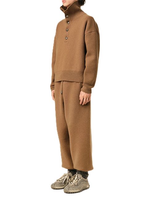 Maglione in maglia di lana compatta. Ami Paris | UKS885.KN0192280 CAMEL